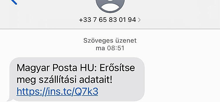 AdathalĂĄsz SMS-t Ă©s leveleket kĂŒldenek a Magyar Posta nevĂ©ben AdathalĂĄsz SMS-t Ă©s leveleket kĂŒldenek a Magyar Posta nevĂ©ben
